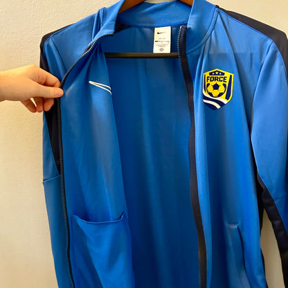 Nike Dri-FIT Slim Fit Track Jacket Blue Full Zip Large