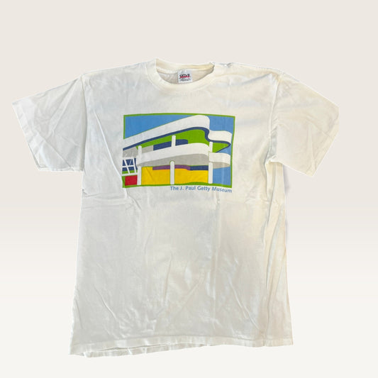 Vintage 90s The J. Paul Getty Museum Architecture T-Shirt Men's Large Anvil Richard Meier Single Stitch