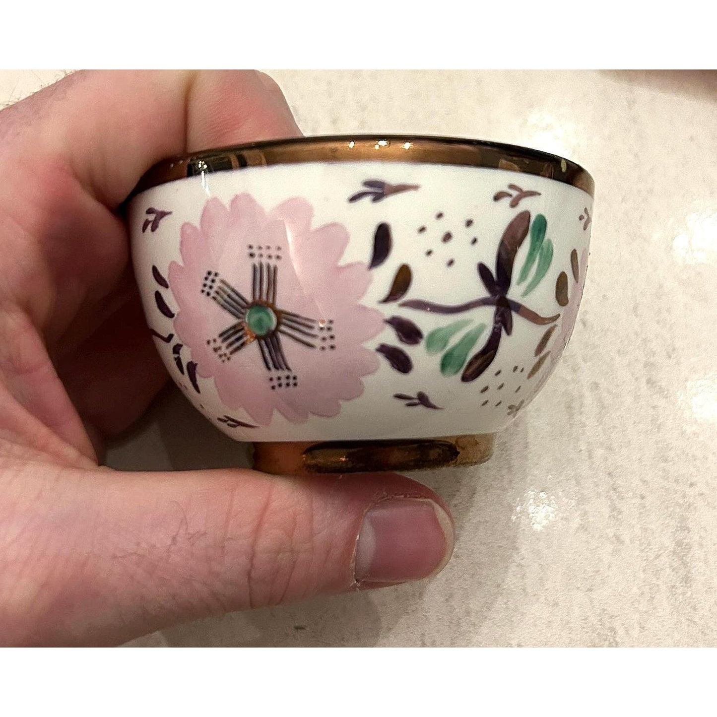 Early 19th Century Vintage Louis XV Style Hand-Painted Floral Porcelain Bowl