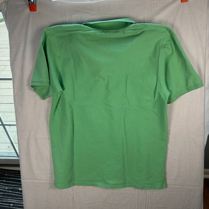 Island Company Men’s Pique Polo Shirt - Island Green - Embroidered Logo - Size Large