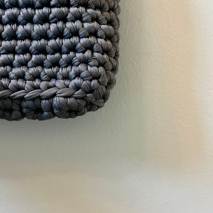 Handmade By Mochet Grey Chunky Crochet Knit Bag