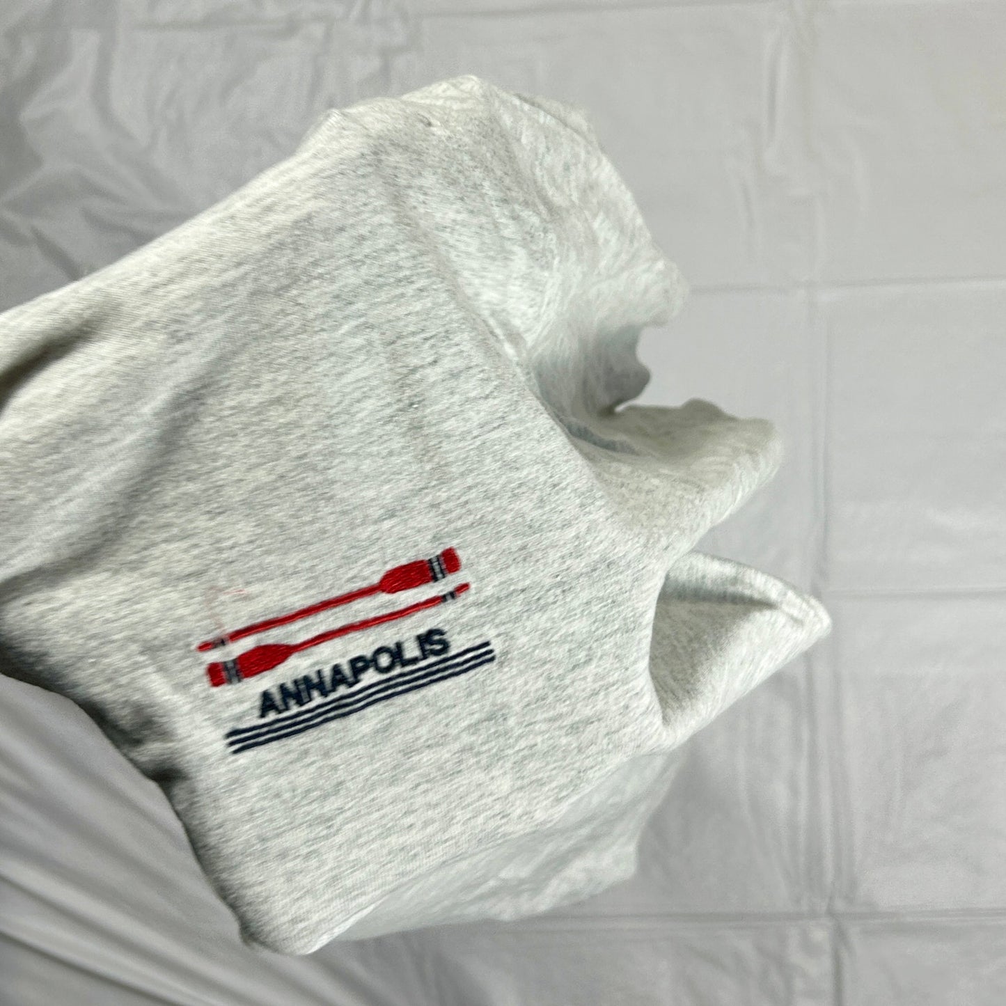 Vintage Breezin' Up Annapolis Embroidered T-Shirt - Size Large - Made in USA