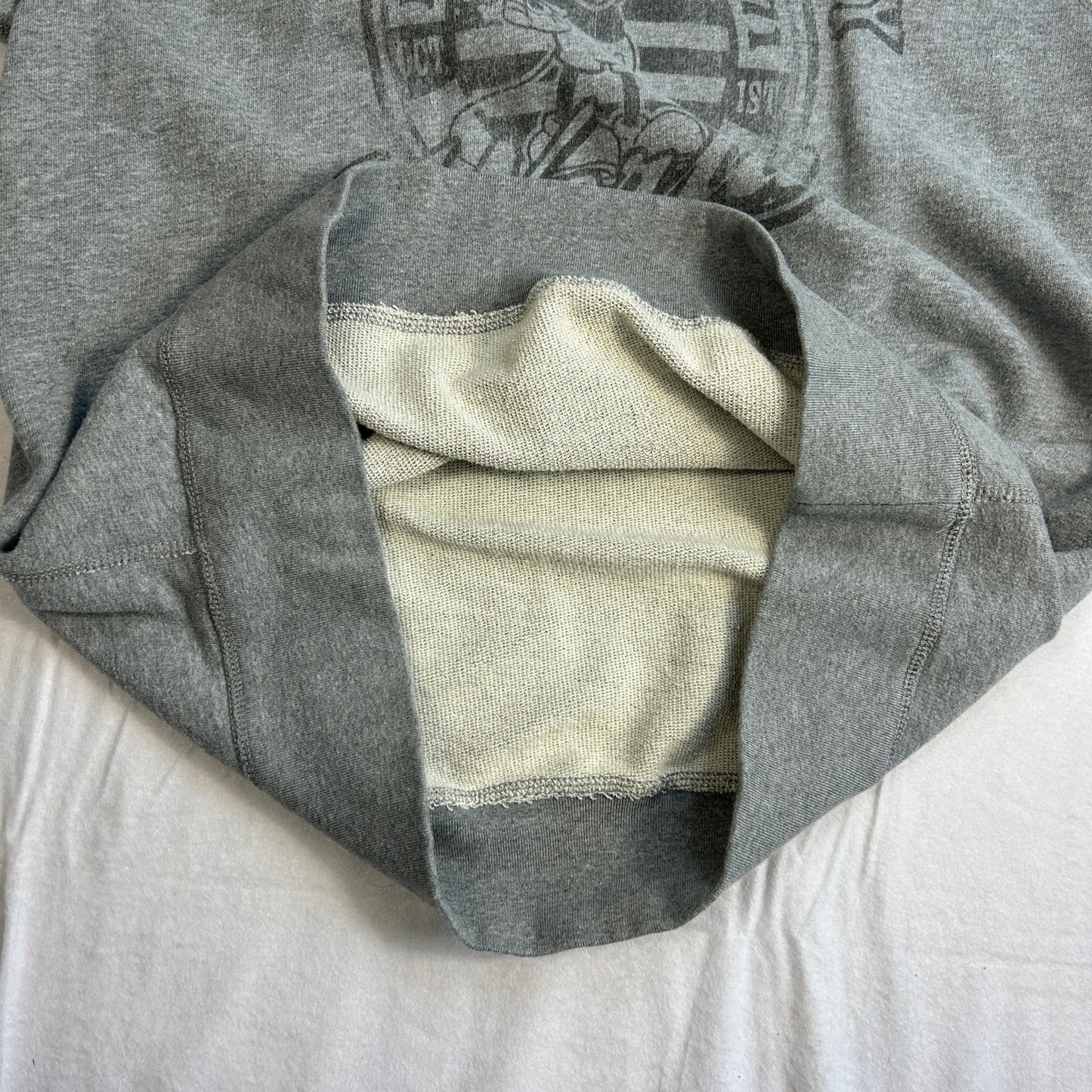 Disney Parks Authentic Original Mickey Mouse Raglan Sweatshirt, Gray, Size Large