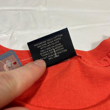 NWT XL Gildan Macinac Island Michigan Bicycles Only T-Shirt Coral Pink Orange
