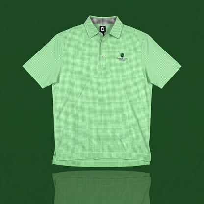 FootJoy Men's Large Polo - Green Checkered - Grand Vista Golf Club Performance Golf Shirt