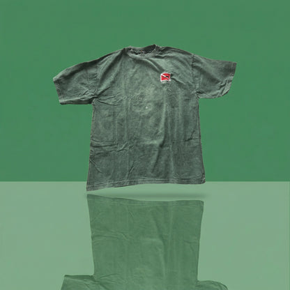 Vintage Tobermory Scuba Diving T-Shirt | Large | Washed Forest Green | Nautical