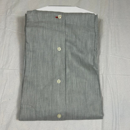 NWT Daniel Cremieux Classics Men's Large Grey Herringbone Button Down Dress Shirt