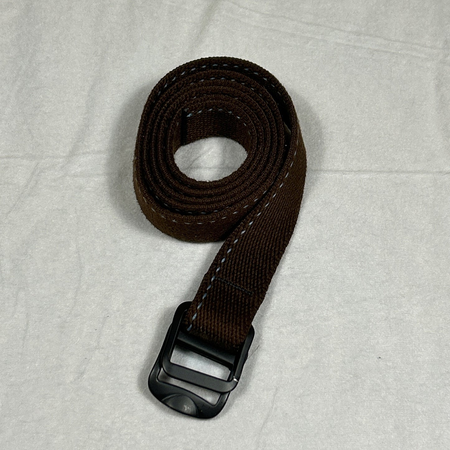 L.L. Bean Men’s Large OHAY7 Webbed Cloth Belt Brown Adjustable Metal Buckle