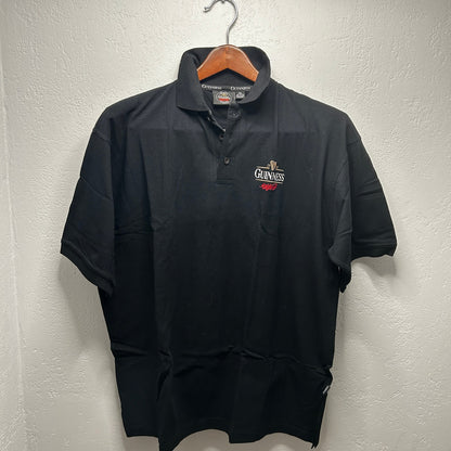 Official Guinness Polo Shirt Men's XXL NWT Black with Logo