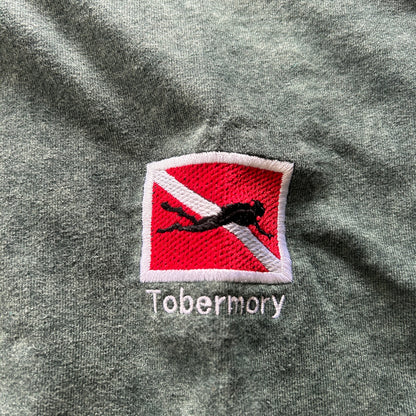 Vintage Tobermory Scuba Diving T-Shirt | Large | Washed Forest Green | Nautical