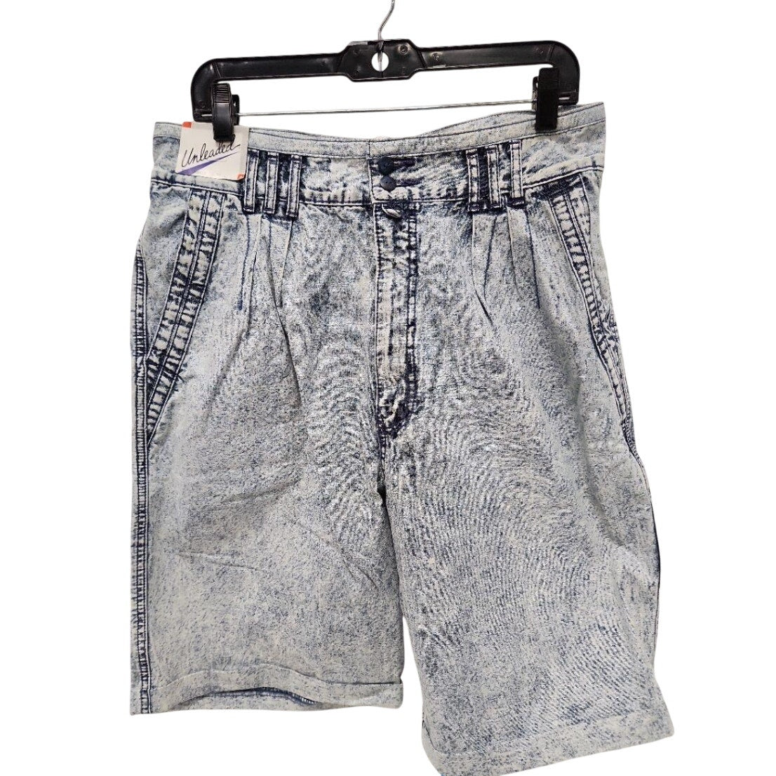 NWT Vintage 90s UNLEADED Deadstock Denim Jorts | Men's 36 | Light Wash Baggy