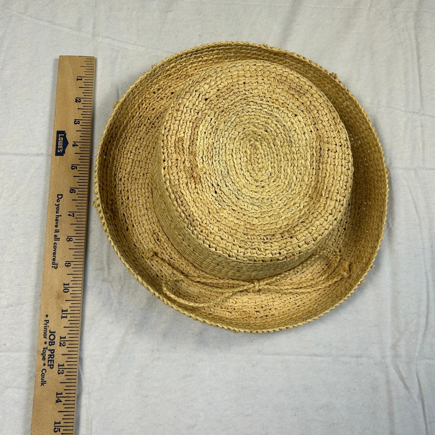 Scala Studio Women's Summer Sun Hat - Beige Woven Braid with Bow Accent