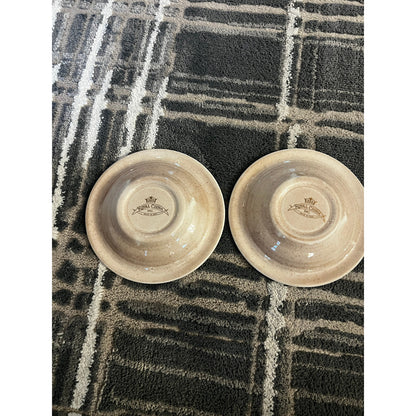 Vintage Royal China "Ford's First Car, 1896" Ceramic Dishes, Set of 2