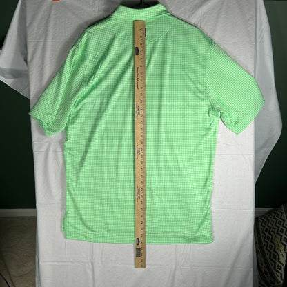 FootJoy Men's Large Polo - Green Checkered - Grand Vista Golf Club Performance Golf Shirt