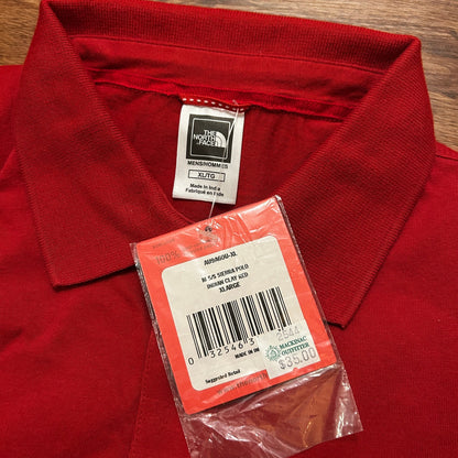 North Face Men's XL NWT Red Clay Short Sleeve Polo Shirt