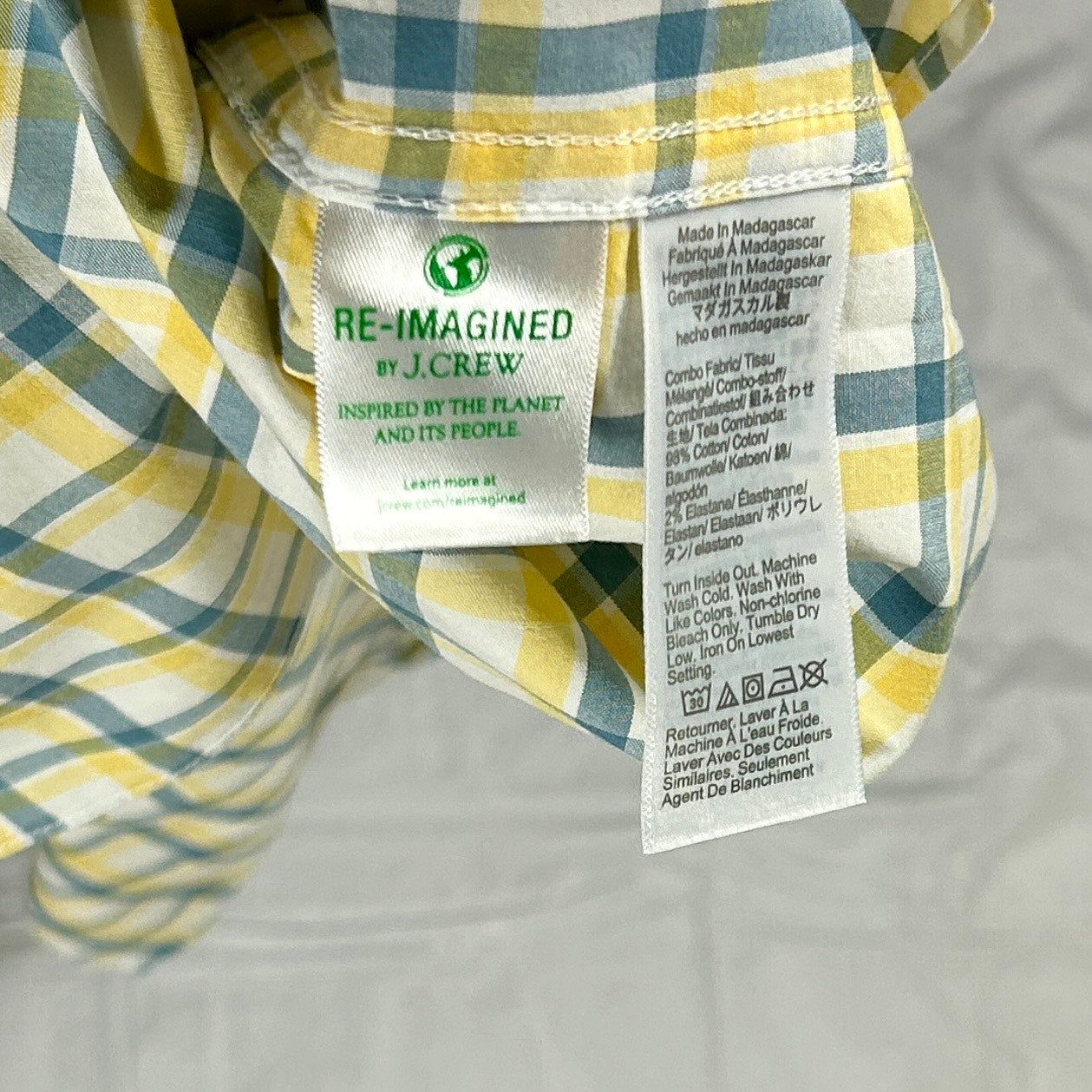Vintage J. Crew Flex Washed Button Down Shirt Size L, Slim Untucked Spring Shirt