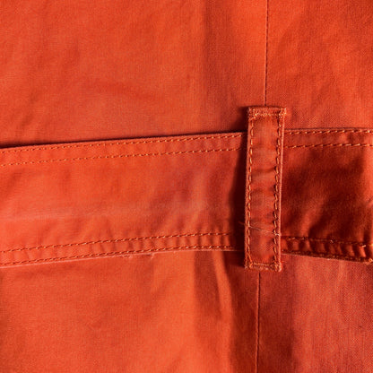 LOFT Petite Vibrant Coral Orange Trench Coat - Women’s LP - Striped Lining - Spring Jacket
