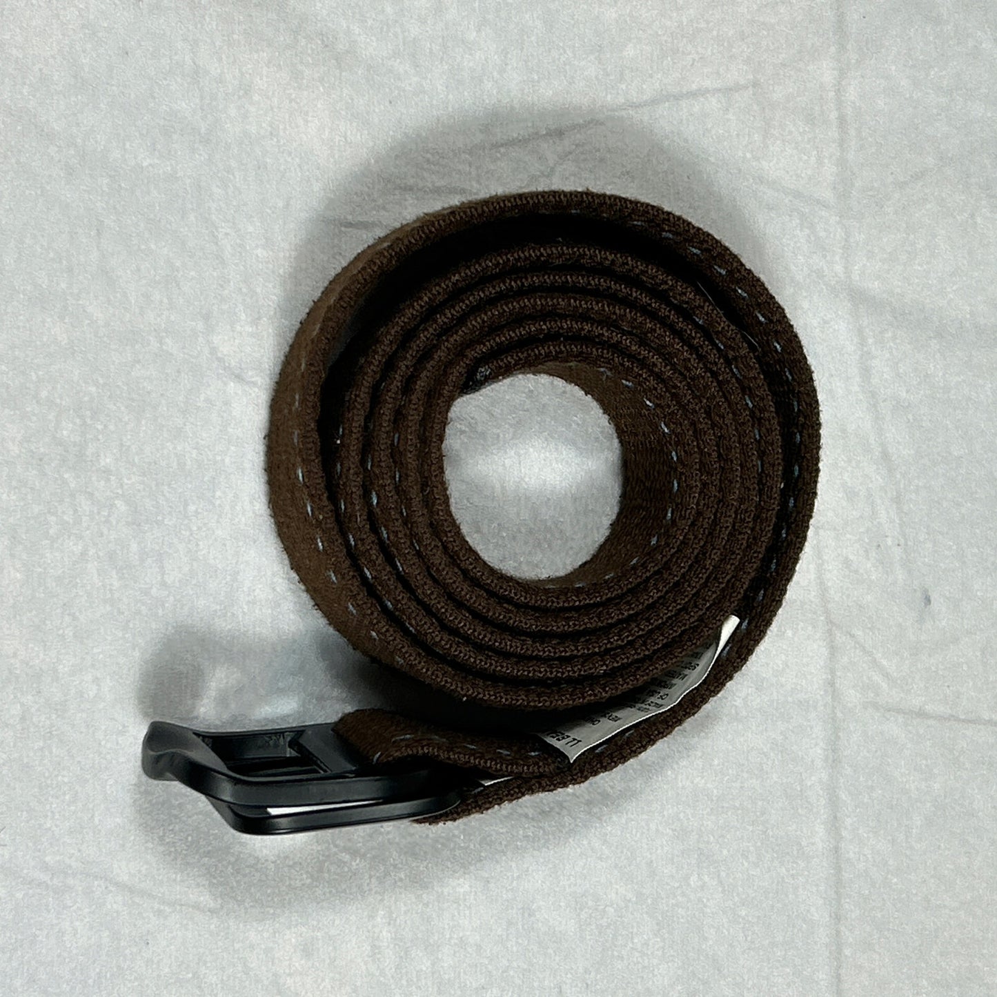 L.L. Bean Men’s Large OHAY7 Webbed Cloth Belt Brown Adjustable Metal Buckle