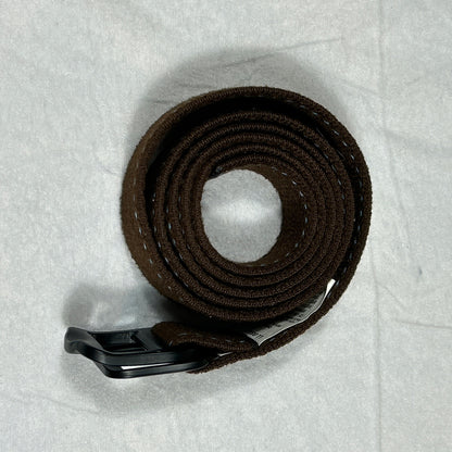 L.L. Bean Men’s Large OHAY7 Webbed Cloth Belt Brown Adjustable Metal Buckle