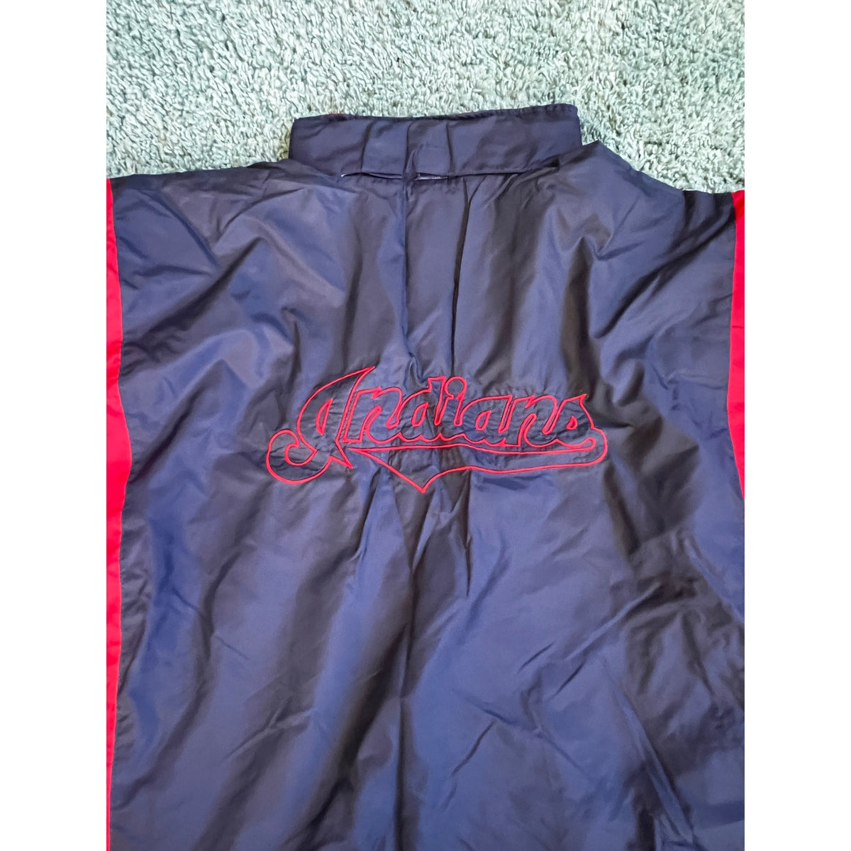 STARTER Vintage 1990s Cleveland Indians Full-Zip Windbreaker Jacket, XL Size