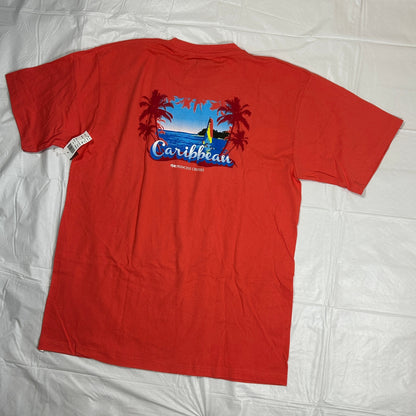 NEW Princess Cruises Caribbean Men's XL Red Graphic T-Shirt 100% Cotton