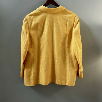 Pendleton Yellow 100% Virgin Wool Women's Blazer Jacket Size 16