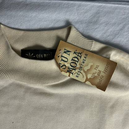 Sun Moda Resortwear Annapolis Silk Blend Mock Neck Sweater Mens Size L NWT