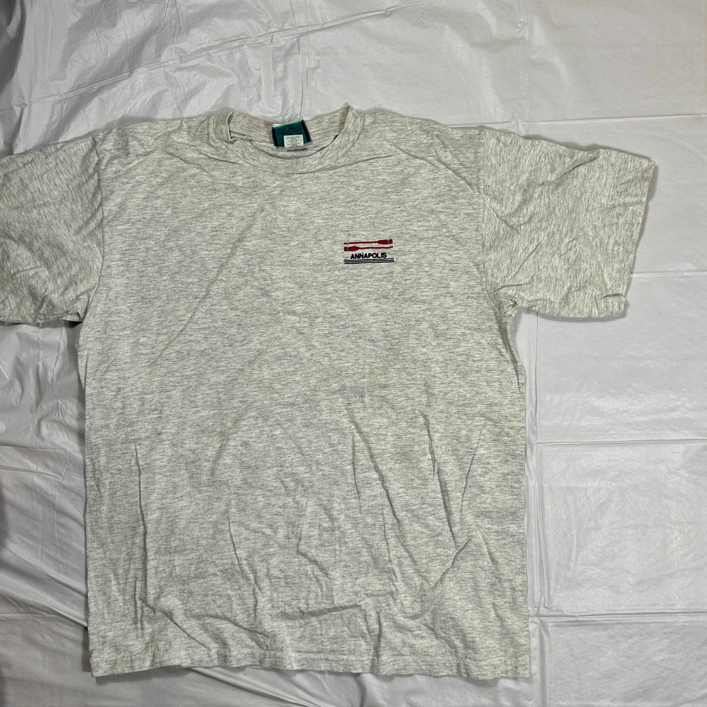 Vintage Breezin' Up Annapolis Embroidered T-Shirt - Size Large - Made in USA