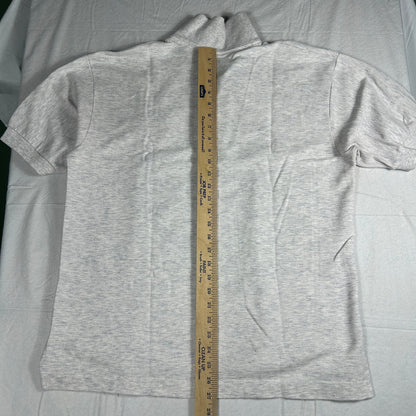 Vintage Pancho Cozumel Embroidered Polo Shirt - Men's Large - Heather Gray - Made in Mexico