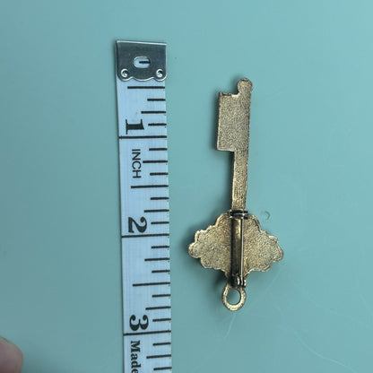 Hadassah Scopus Service Award Key Brooch | Skeleton Key, Judaica Jewelry