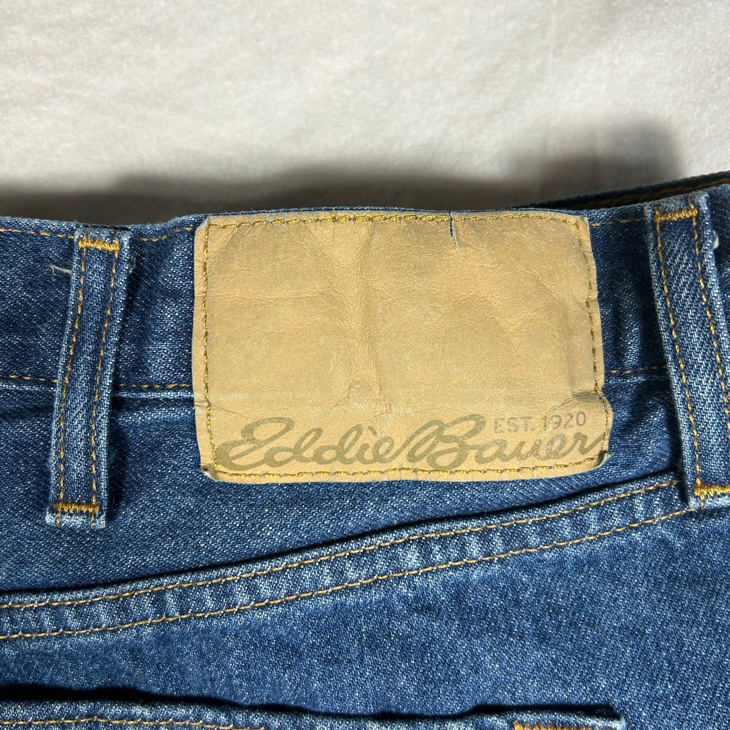 Eddie Bauer Men's Relaxed Fit Jeans - 42x32 - Fall 2014 Medium Wash Denim