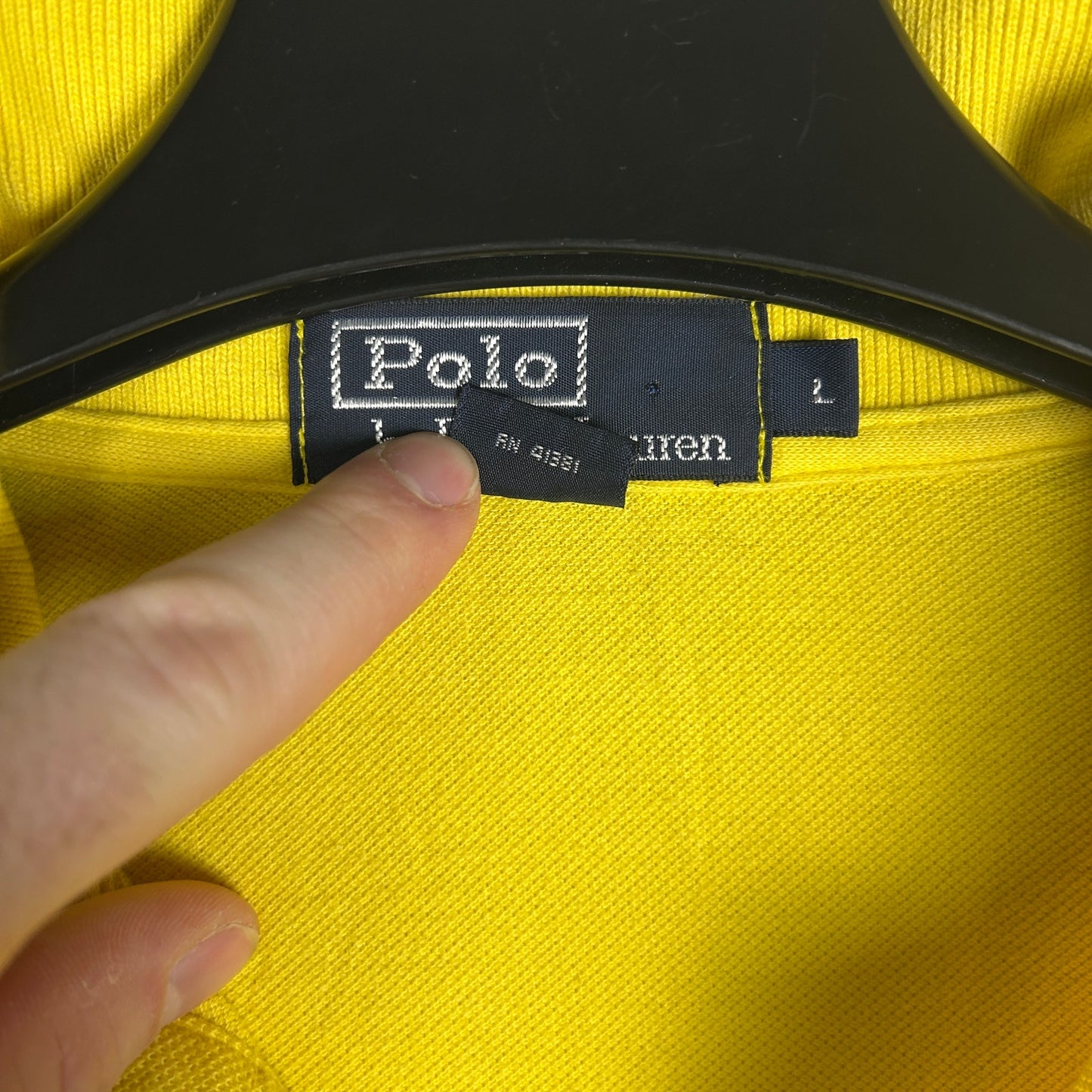 Vintage Polo Ralph Lauren Men’s Pique Polo Shirt - Canary Yellow - Size Large