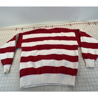Vintage Top of the Dock by Lord Jeff Nautical Stripe Sailboat Embroidered Sweater M